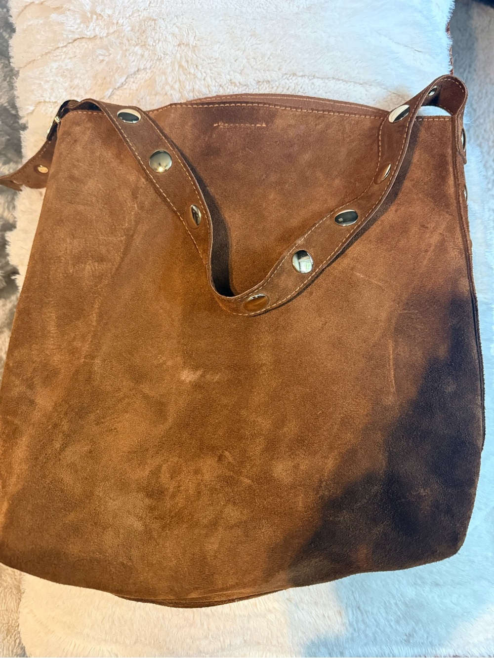 Suede Hobo Shoulder Bag in Brown - Classic Everyday Carry